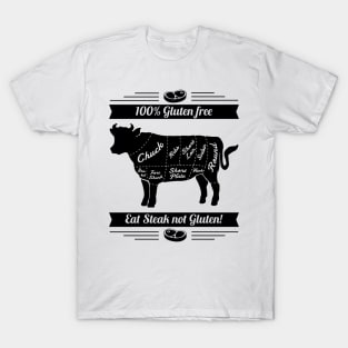 Funny BBQ Meatlovers "Gluten free" Design T-Shirt